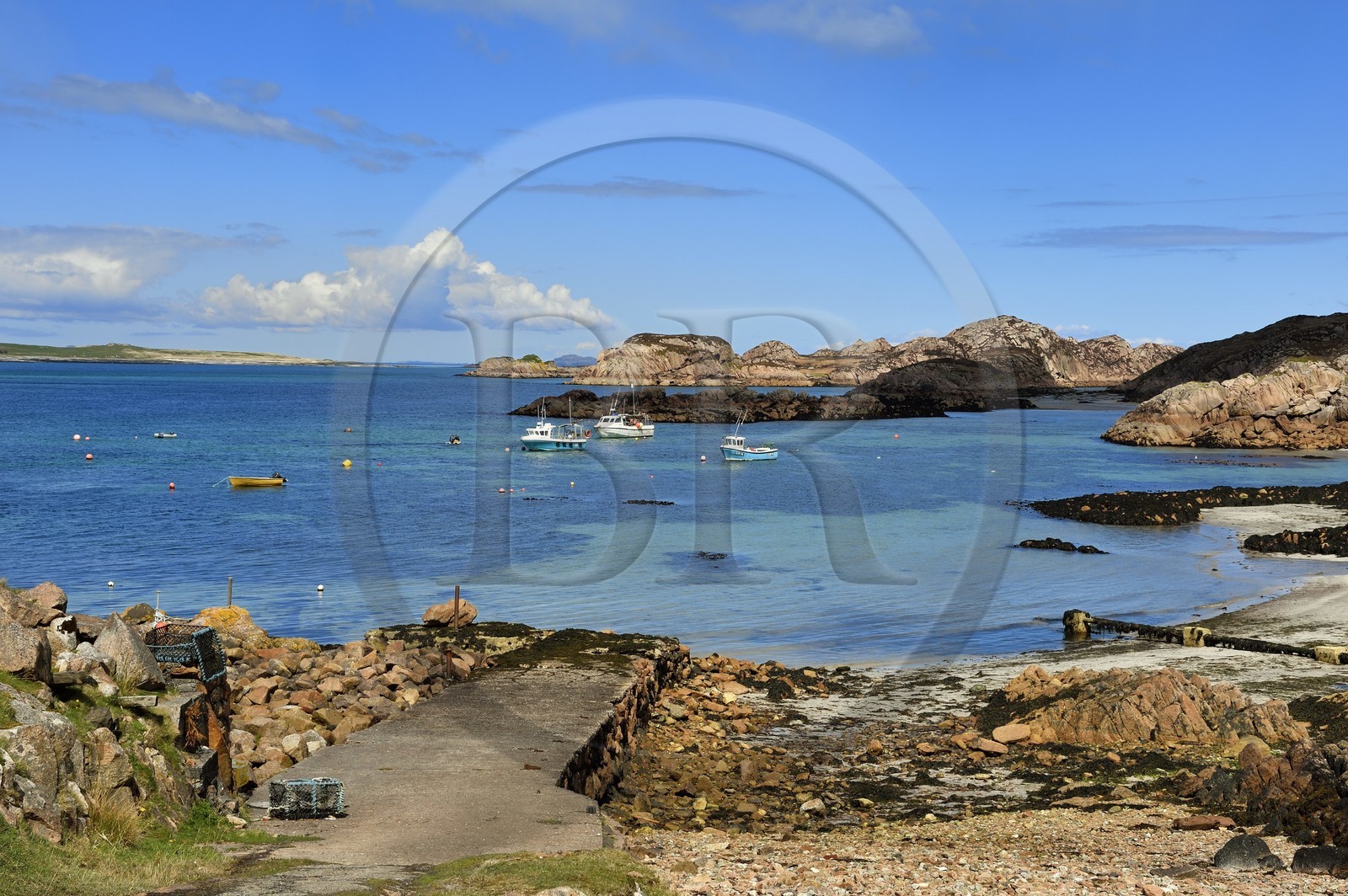 Royaume-Uni, Ecosse, Highland, Hébrides intérieures, the Ross of Mull à l'extrème sud-ouest de l'Ile de Mull, Fionnphort qui fait face à l'Ile d'Iona Royaume-Uni, Ecosse, Highland, Hébrides intérieures, the Ross of Mull à l'extrème sud-ouest de l'Ile de Mull, Fionnphort qui fait face à l'Ile d'Iona