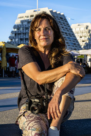 France, Herault, La Grande-Motte, labeled 20th century heritage, Levant (rising sun) district east of the port, photographer and guide Caroline Geolle