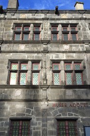 France, Cantal, Saint Flour, the Place d'Armes, the Alfred-Douet museum in the former Consular House with a Renaissance facade