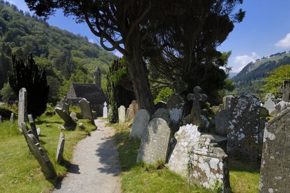 Republic of Ireland, Wicklow County, region of Wicklow Mounts, monastic site of Glendalough, Saint Kevin church
