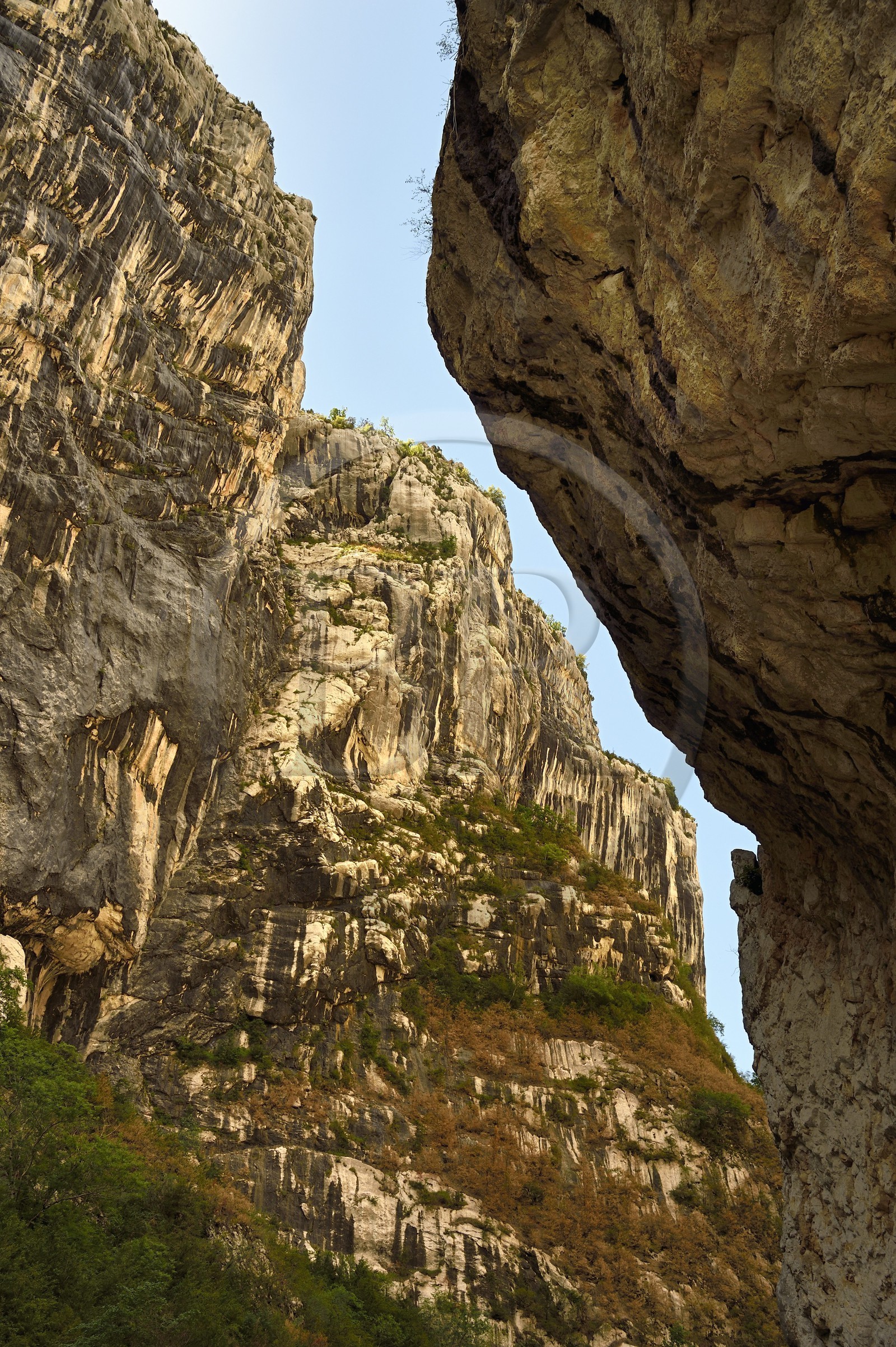 France, Alpes-de-Haute-Provence (04), Parc Naturel Régional du Verdon, Rougon, la falaise de l’Escalès France, Alpes-de-Haute-Provence (04), Parc Naturel Régional du Verdon, Rougon, la falaise de l’Escalès