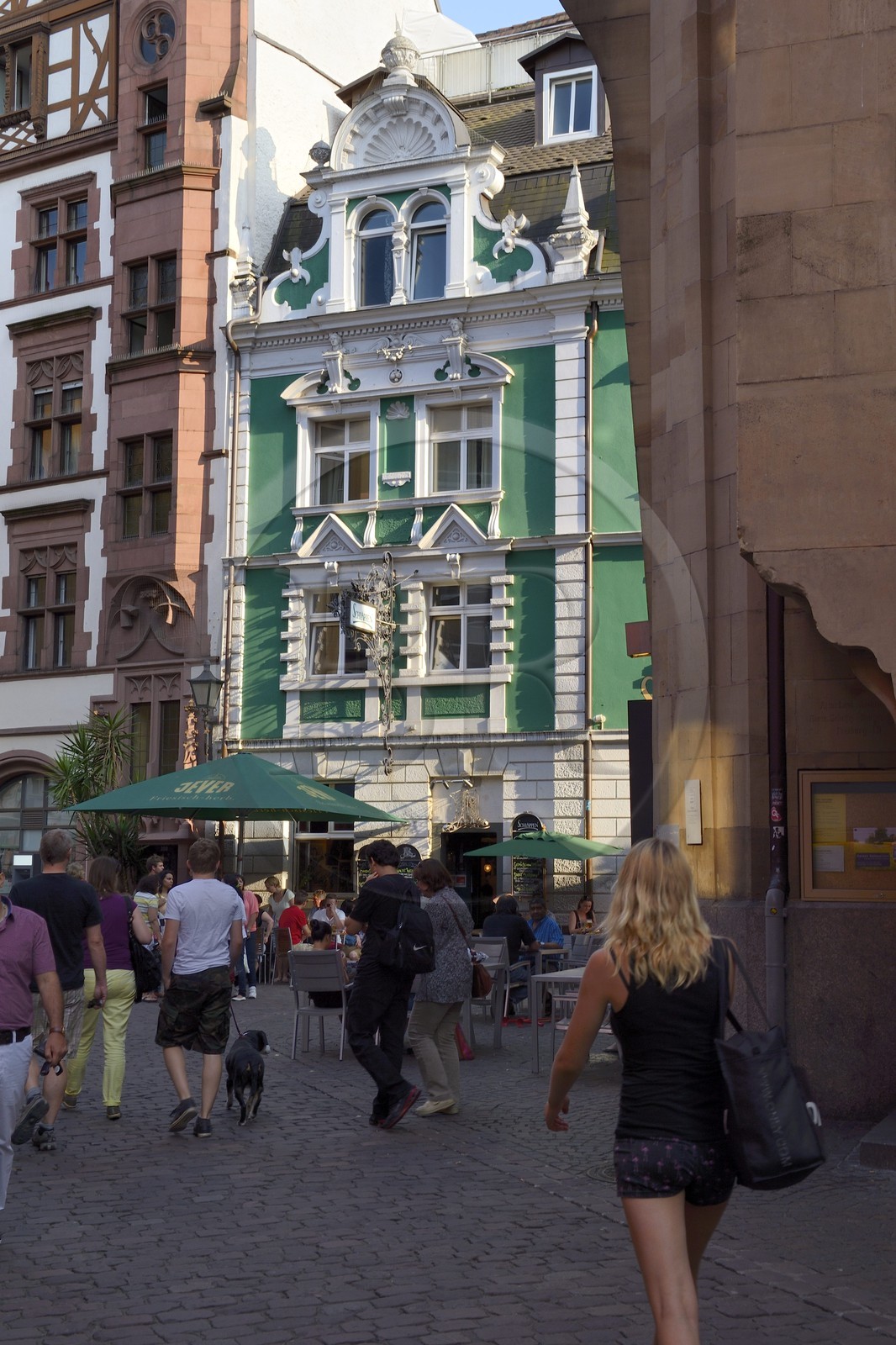 Allemagne, Bade-Wurtemberg, Fribourg en Brisgau, restaurant dans Niemensstrasse