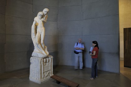Italie, Lombardie, Milan, le Castello Sforzesco (château des Sforza), musée d'Art Ancien, la Pieta Rondanini de Michel-Ange, sa dernière œuvre restée inachevée