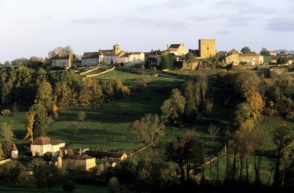 France, Saône-et-Loire (71), Semur-en-Brionnais, labellisé Les Plus Beaux Villages de France, église Saint-Hilaire et château Saint-Hughes