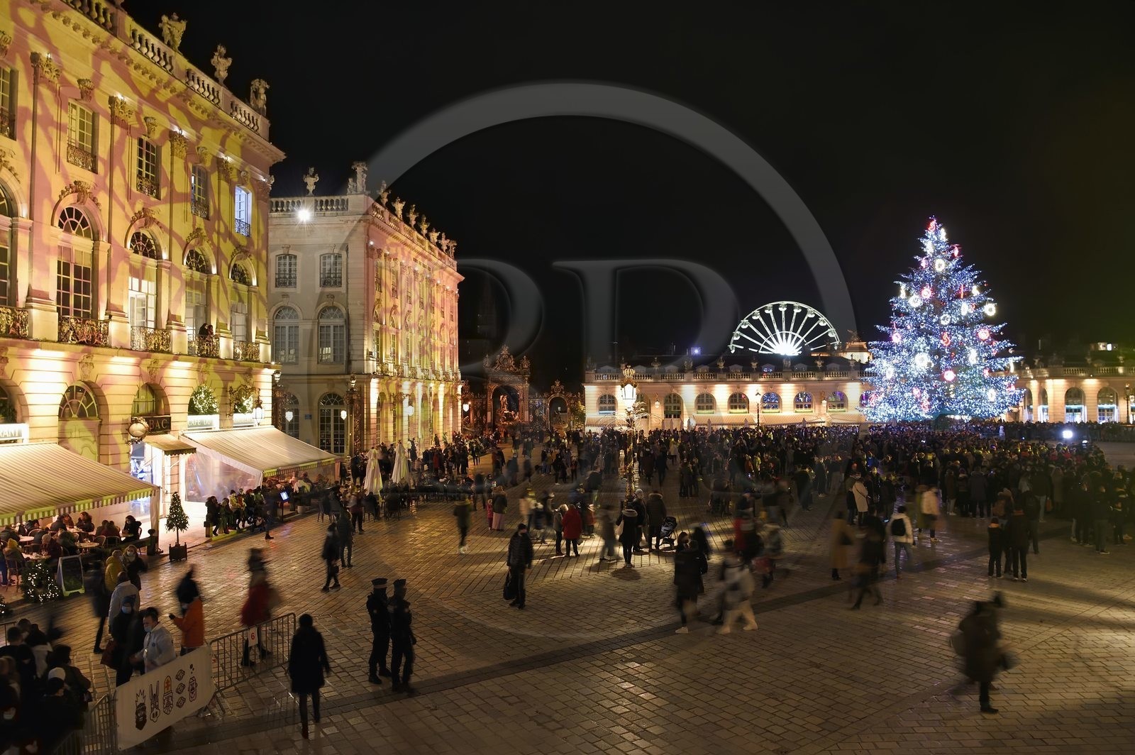 France, Meurthe-et-Moselle, Nancy, place Stanislas (former Place Royale) during the feast of Saint-Nicolas, listed as World Heritage by UNESCO