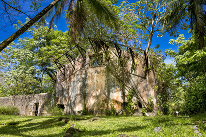 France, French Guiana, Kourou, Salvation Islands (Iles du Salut), Saint Joseph Island, ruin of the penal colony dedicated to the seclusion of the most difficult prisoners
