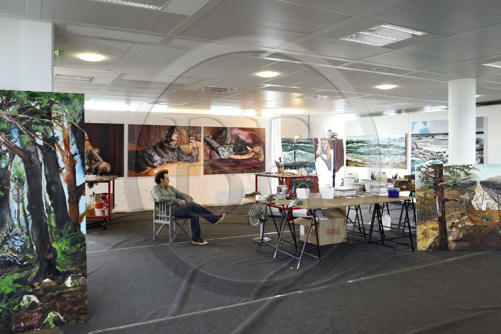 France, atelier de Fred Kleinberg au sein de l'entreprise Manutant France, atelier de Fred Kleinberg au sein de l'entreprise Manutant