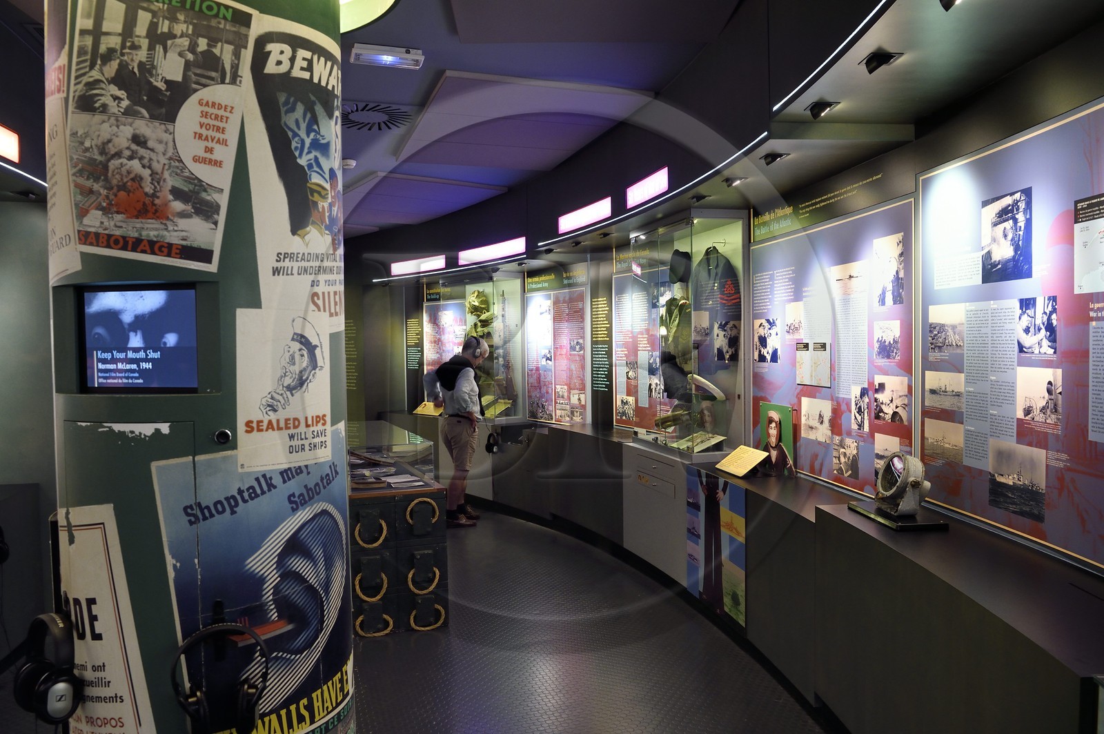 France, Calvados (14), Courseulles-sur-Mer, Centre Juno Beach, musée consacré au role du Canada lors de la Seconde Guerre Mondiale