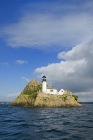 France, Finistere, Morlaix bay, Carantec, lighthouse of Louet island (also a guest house in summer)