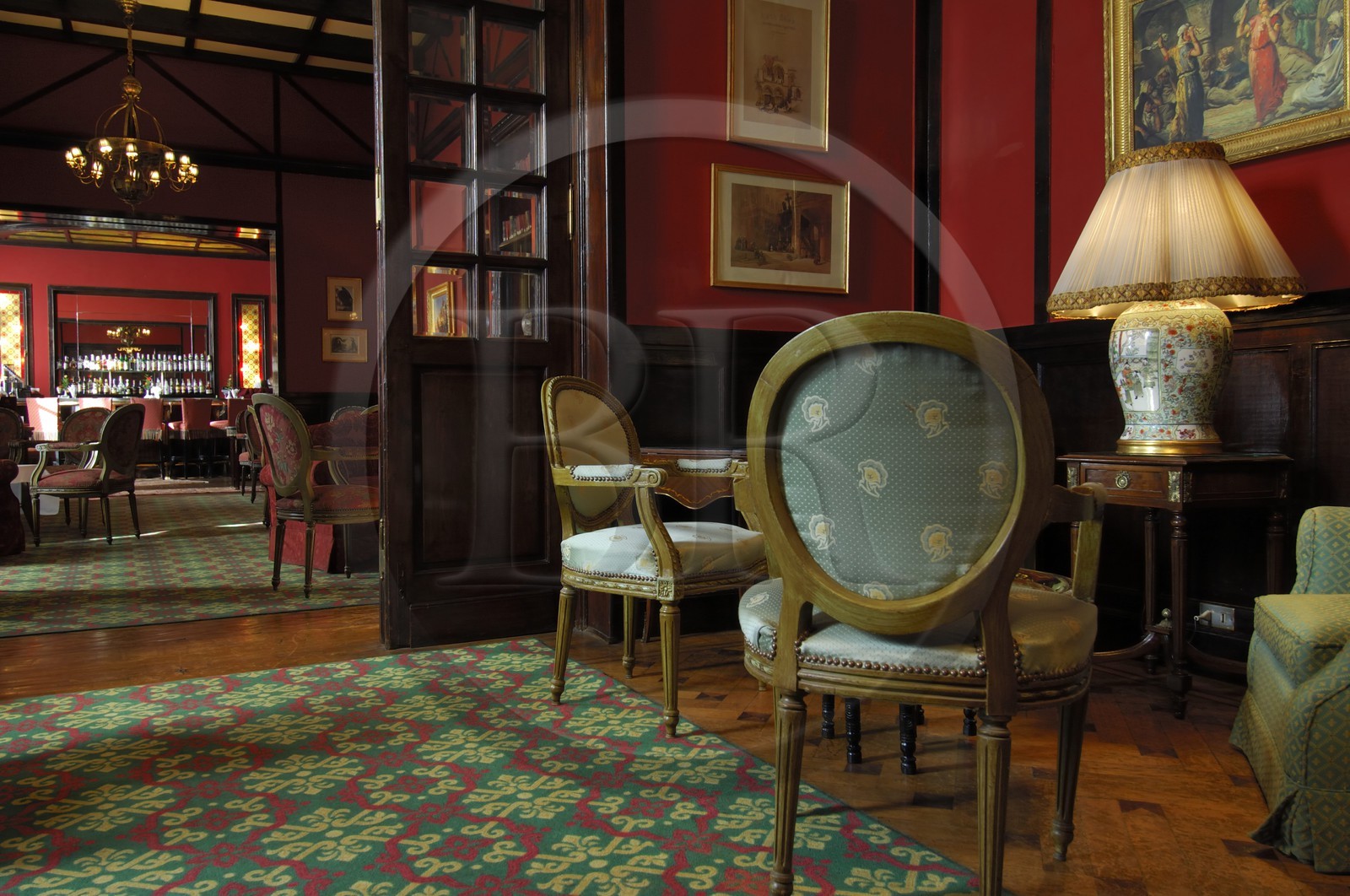 Egypte, Haute Egypte, vallée du Nil, Louxor, bar de l'hotel Old Winter Palace