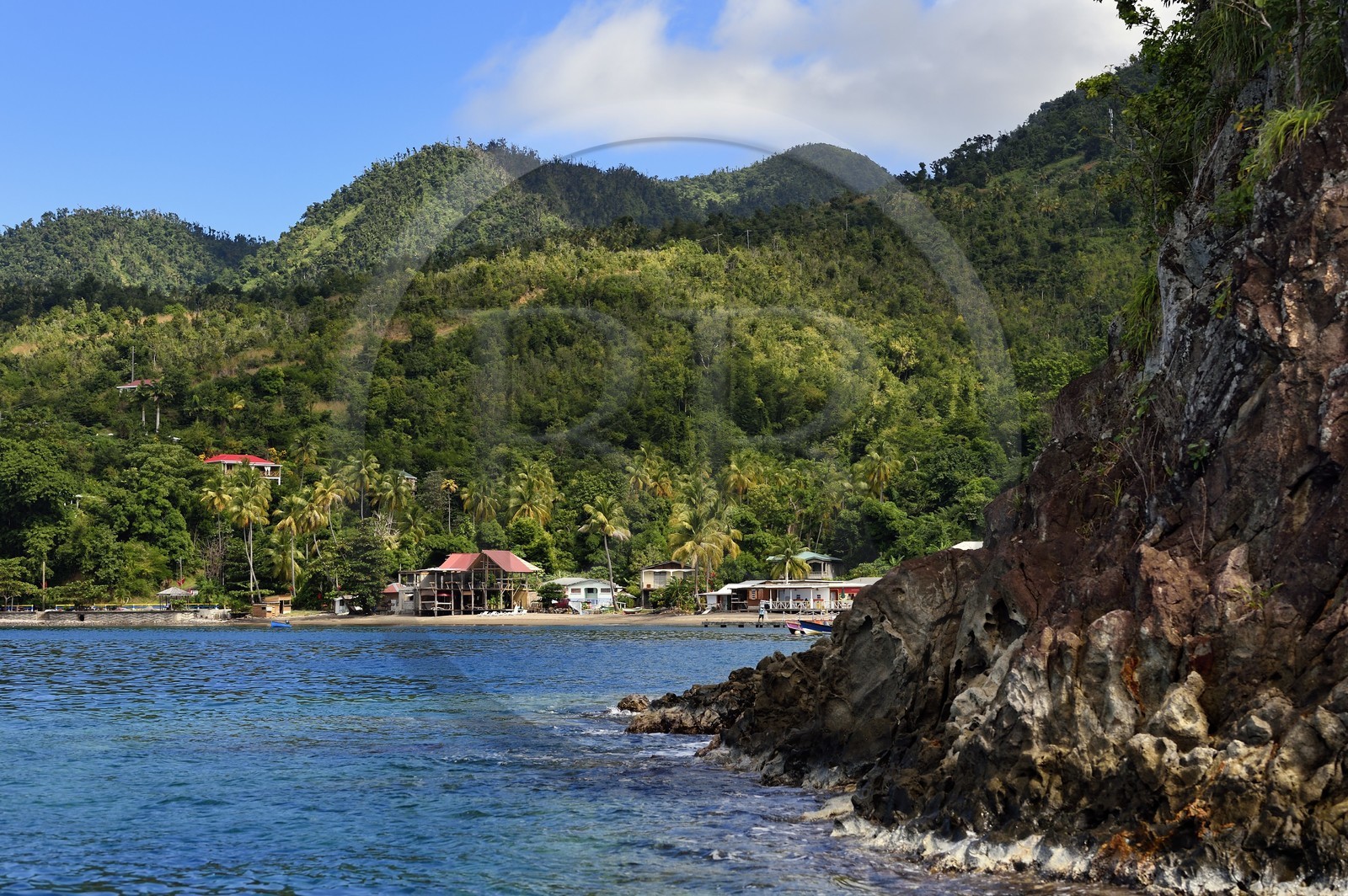 Caraïbes, Ile de la Dominique, Toucari Bay au nord de Portsmouth