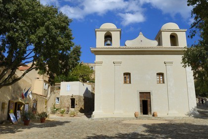 France, Haute Corse, Balagne, village of Pigna church