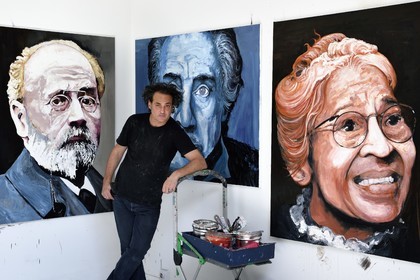 France, Val-de-Marne, Yvry-sur-Seine, Workshop of Fred Kleinberg, Work in progress of the exhibition We can be Heroes