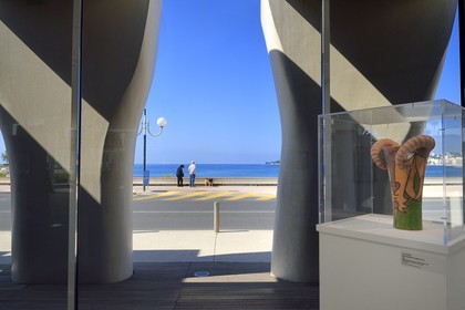 France, Alpes-Maritimes, Menton, Jean Cocteau Museum built in 2008 by architect Rudy Ricciotti