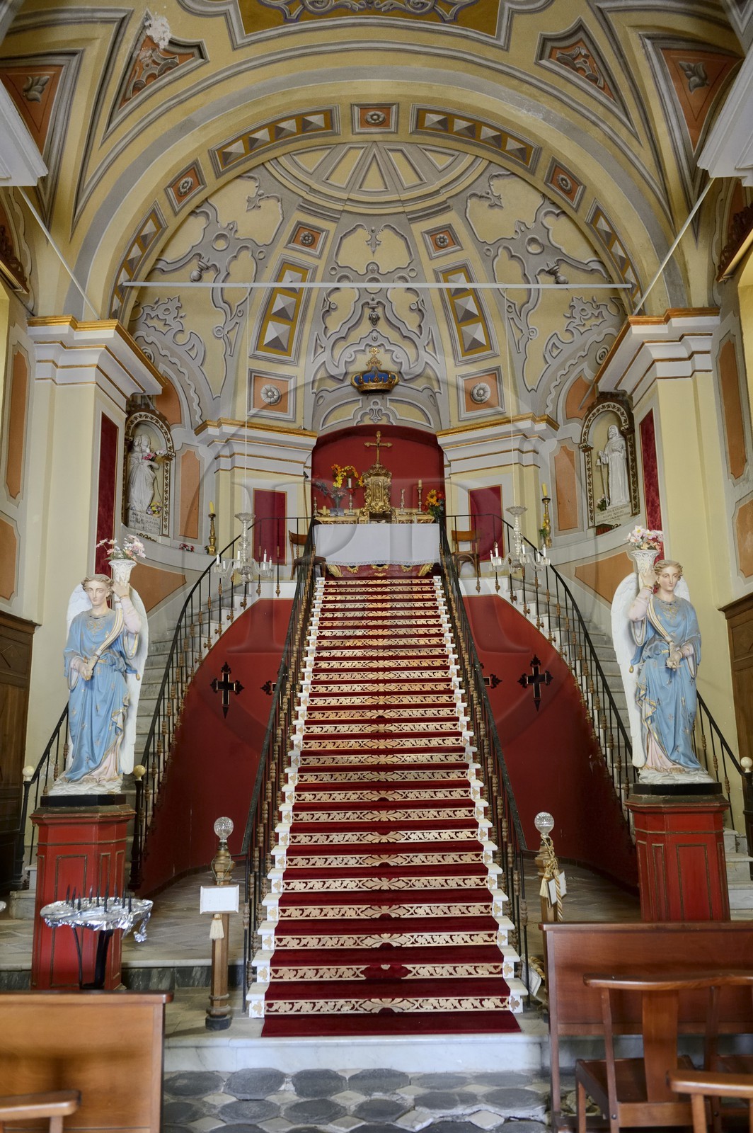 France, Haute-Corse (2B), Bastia, chapelle Notre-Dame de Monserrato, Scala Santa (Escalier Saint) réplique de celui de la basilique Saint-Jean-de-Latran à Rome