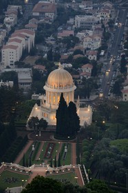 Israel, Haifa, Shrine of the Bab and terraces on Mount Carmel