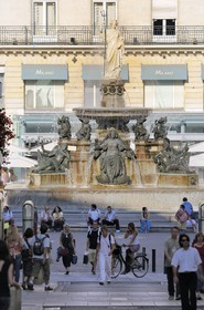 France, Loire-Atlantique (44), Nantes, la place Royale et sa fontaine