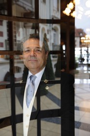 France, Calvados, Pays d'Auge, Deauville, Normandy Hotel (Barriere group), the concierge Gerard Feuillie