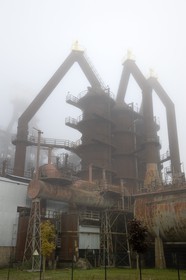 France, Moselle (57), Vallée de la Fensch, usine sidérurgique d'Uckange, Parc du Haut-fourneau U4