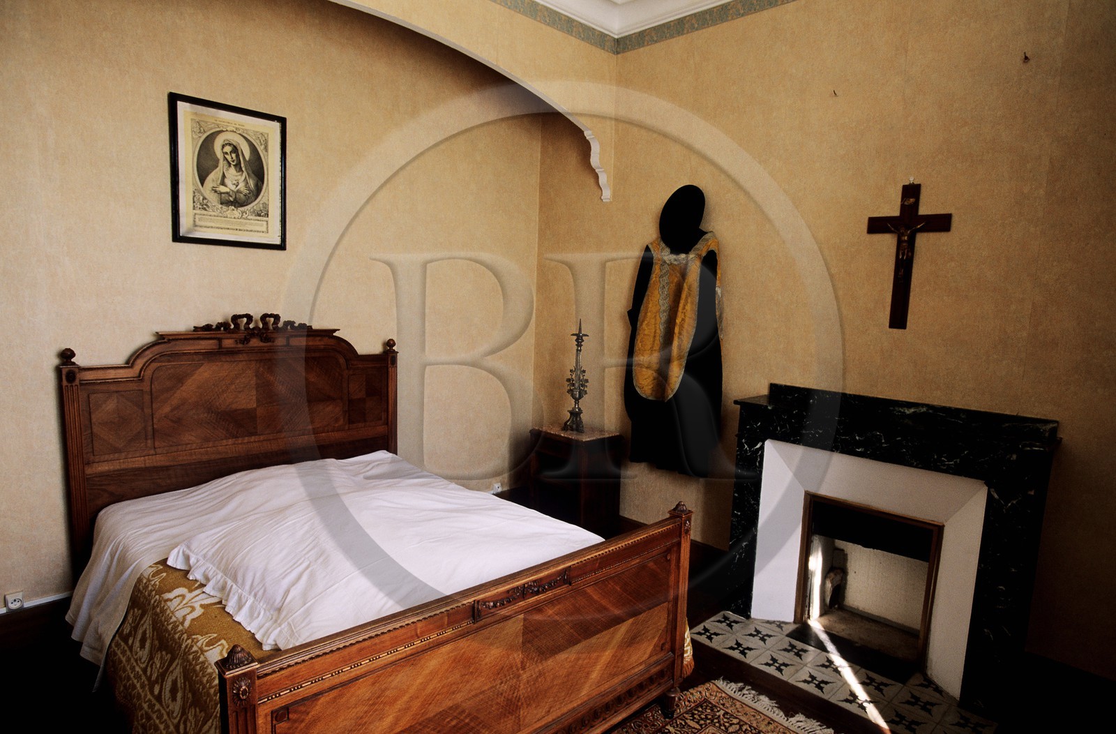 France, Aude (11), Rennes-le-château, chambre à coucher de l' abbé Bérenger Saunière