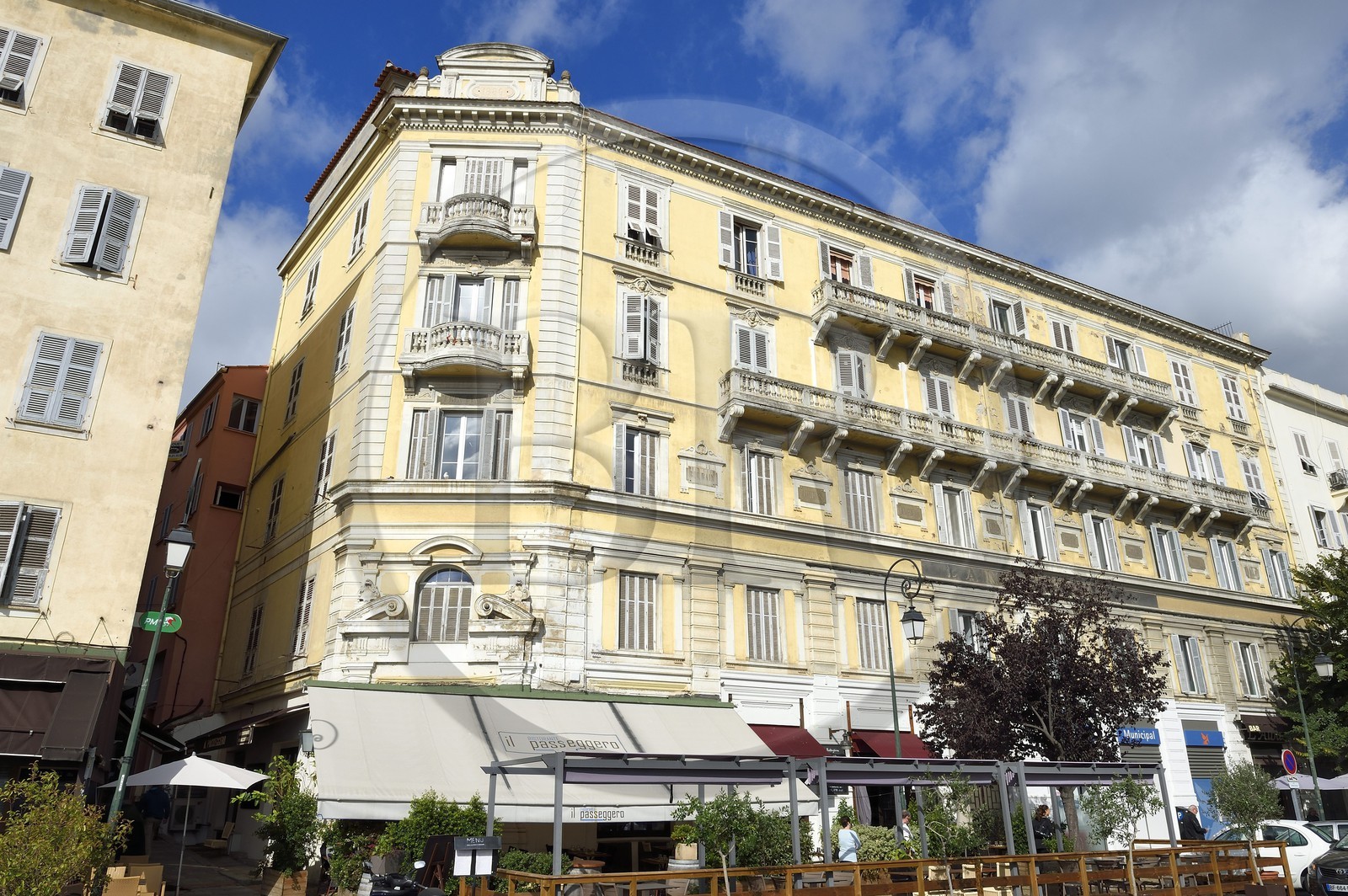 France, Corse-du-Sud (2A), Ajaccio, les anciens Grands Magasins Lanzi sur le boulevard du Roi Jerome crées sous Napoléon III sur le modèle des Grands Magasins du Printemps