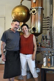 France, Reunion island (French overseas department), La Saline, La Part des Anges Distillation, Céline and Ludovic Maufras creator of La Part des Anges Distillation