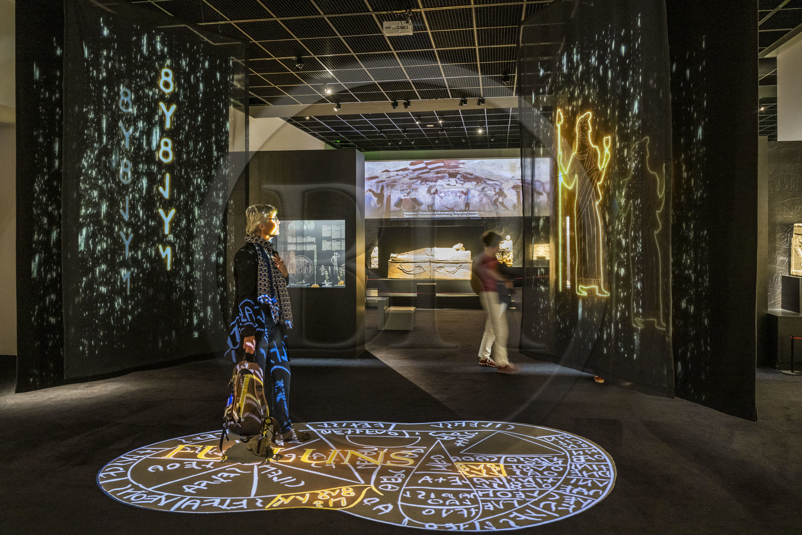France, Gard (30), Nîmes, Musée de la Romanité, Etrusques, une civilisation de la Méditerranée (exposition temporaire)