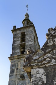 France, Finistere, Lannedern, the Church of St. Edern, statue of the Ankou (personification of death in Breton mythology)