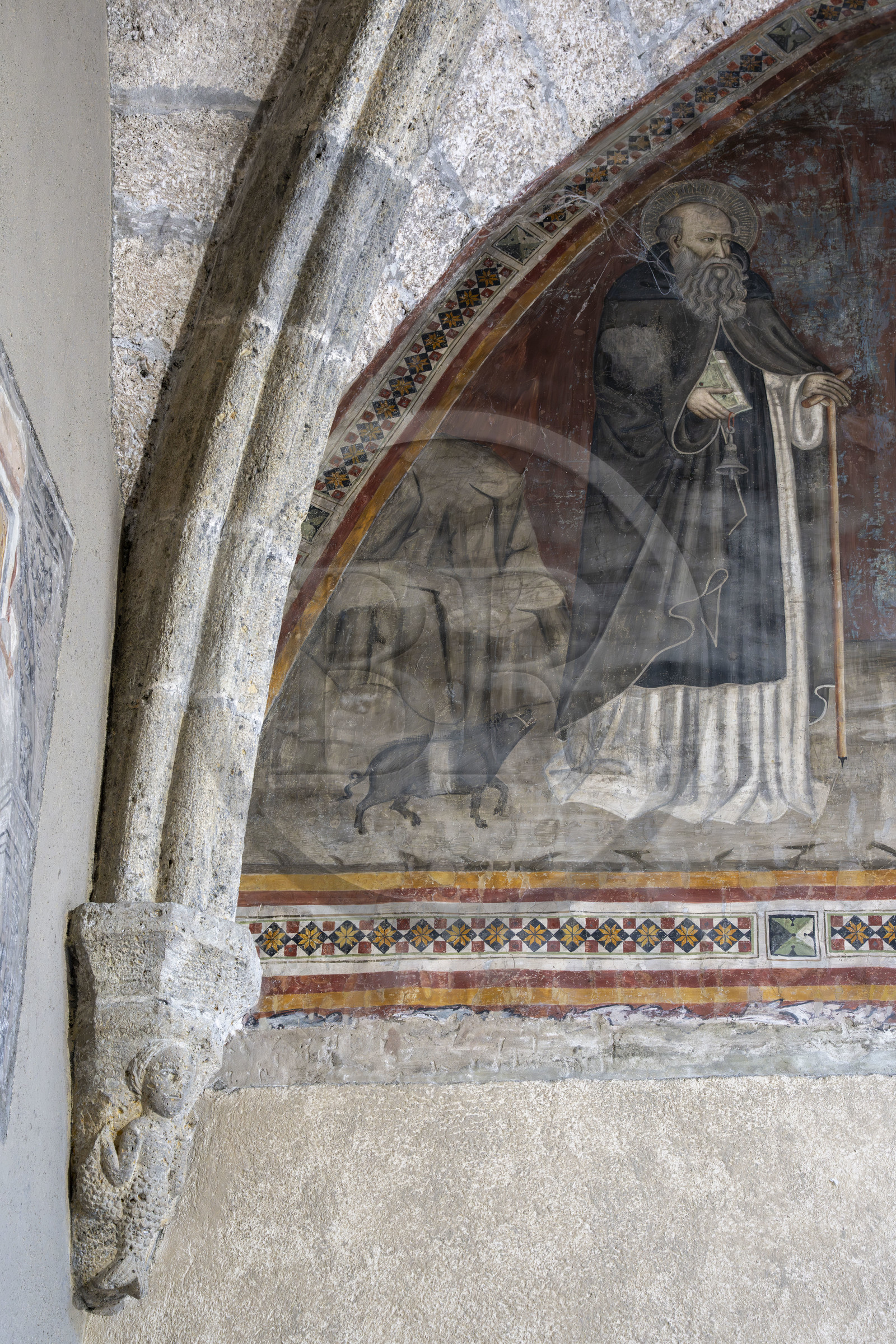 France, Hautes Alpes, Embrun, frescoes created by Italian artists of the 15th and 16th centuries in a side chapel of the former Cordeliers convent, now a tourist office
