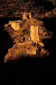 France, Aude, ruins of the Lastours castle