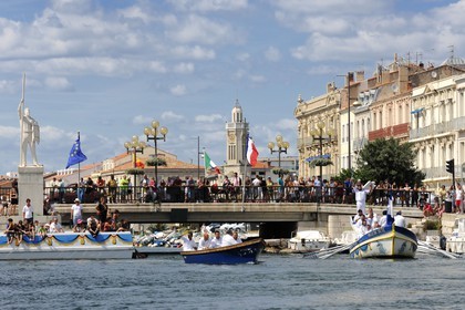 France, Hérault (34), Sète, canal Royal, fête de la Saint Louis, joutes sètoises