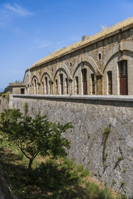 France, Alpes-Maritimes, Eze, Fort de la Revere in the Grande Corniche Forest Park and built between 1882 and 1885