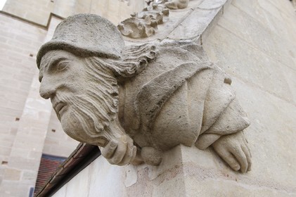 France, Côte d'Or (21), Semur-en-Auxois, l'église Notre-Dame, gargouille