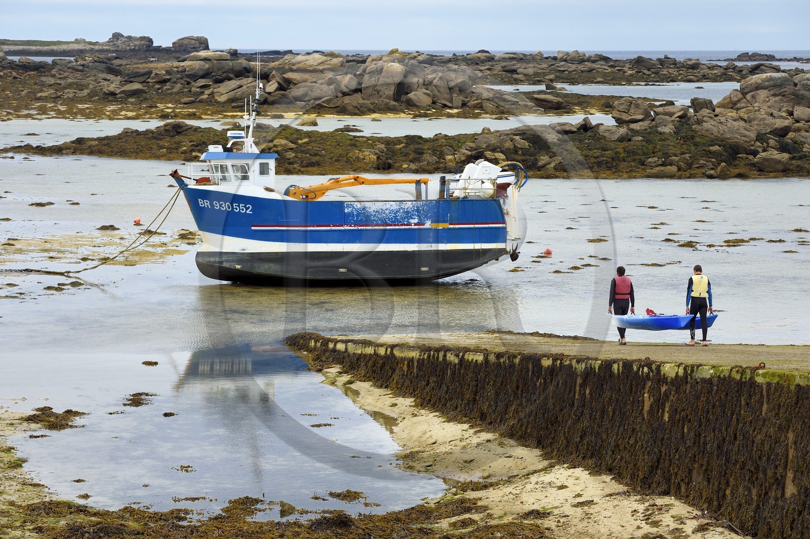 France, Finistère (29), Pays des Abers, Plouguerneau, port de la Pointe du Kastell Ac'h