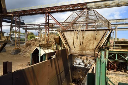 France, Reunion island (French overseas department), Saint-Louis, Le Gol sugar factory, sugar cane crushing