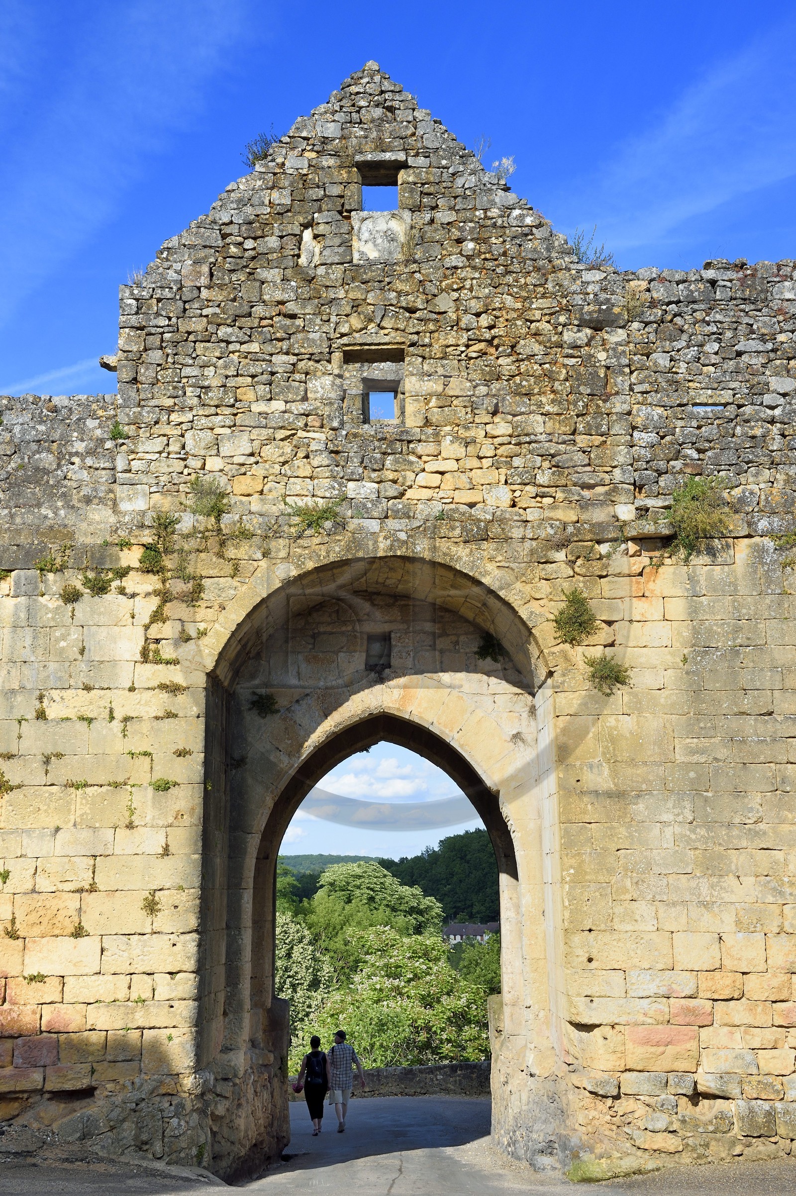 France, Dordogne (24), Périgord Noir, vallée de la Dordogne, vallée de la Dordogne, Domme, labellisé Les Plus Beaux Villages de France, Porte des Tours