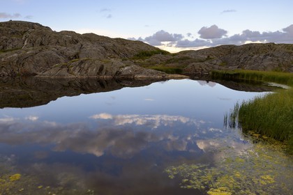 Sweden, Västra Götaland, Väderöarna (weather islands) off Fjällbacka, small lake