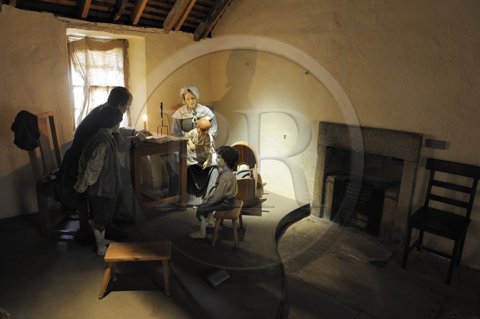 Royaume-Uni, Ecosse, Ayrshire, Ayr, Alloway village de Robert Burns, le Burns cottage, humble chaumière qui fut sa maison natale