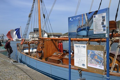 France, Seine-Maritime (76), Pays de Caux, Côte d'Albâtre, le port de Fécamp dominé par le cap Fagnet