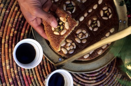 Jordanie, café et gâteau jordanien