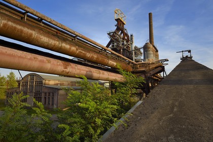 France, Moselle (57), Vallée de la Fensch, usine sidérurgique d'Uckange, Parc du Haut-fourneau U4
