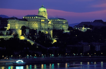 Hungary, Budapest, the Royal Castle in Buda overlooking the Danube