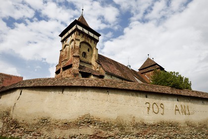 Roumanie, Transylvanie, Valea Viilor (en allemand Wurmloch), l'église fortifiée classée Patrimoine Mondial de l'UNESCO
