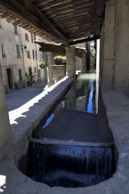 France, Alpes de Haute Provence, Annot, one of the many canals running through the town