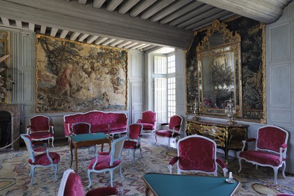France, Loir et Cher, Chateau de Talcy, the living room