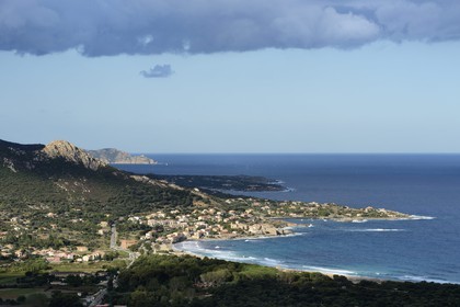 France, Haute Corse, Balagne, the small fishing port Algajola with a fort on the sea