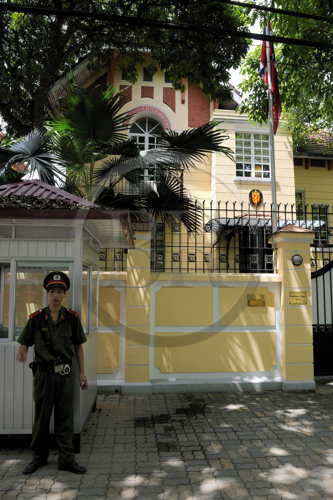 Vietnam, Hanoï, résidence de l'ambassadeur de Norvège dans une ancienne maison coloniale