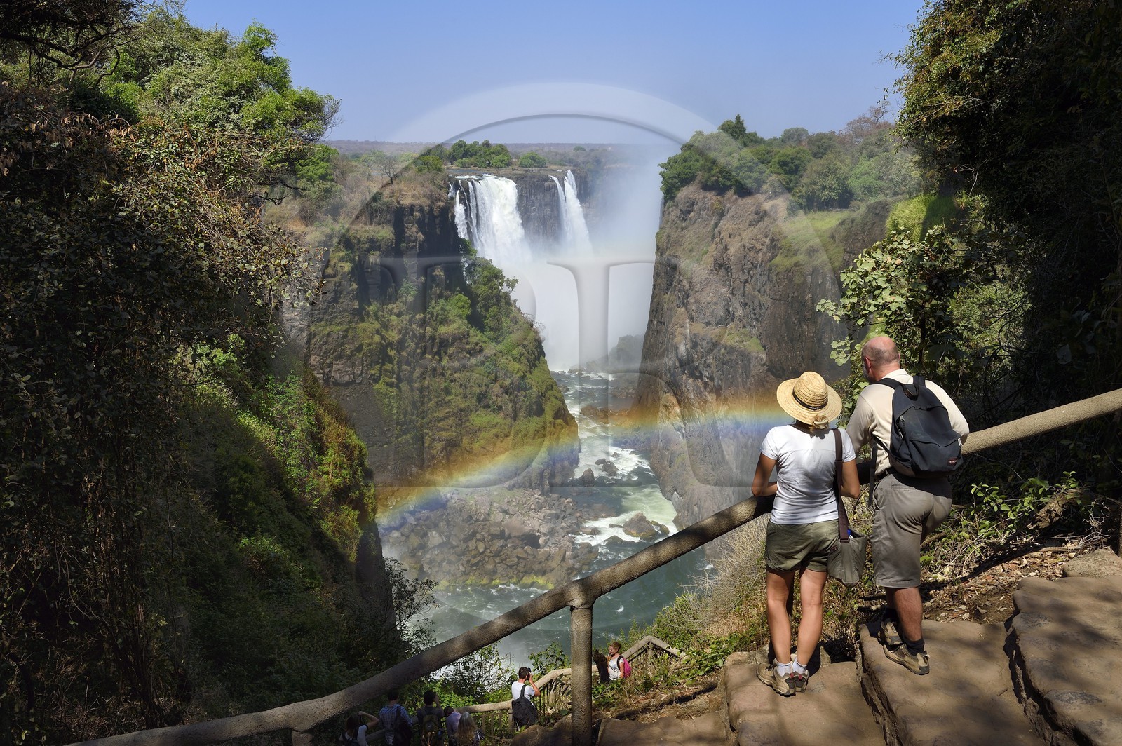 Zimbabwe, province de Matabeleland septentrional, fleuve Zambèze, les Chutes Victoria, classées Patrimoine Mondial de l'UNESCO