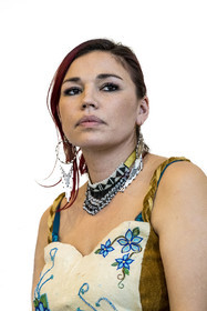 France, Paris, UNESCO Headquarters, Twyla Edgi Masuzumi representative of the Dene community of northwestern Canada