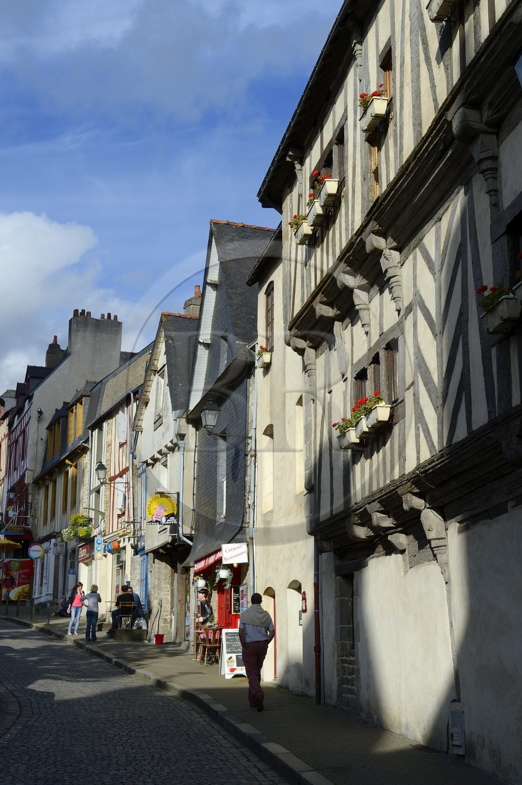 France, Morbihan (56), Golfe du Morbihan, Vannes, maisons à pans de bois rue Saint Patern